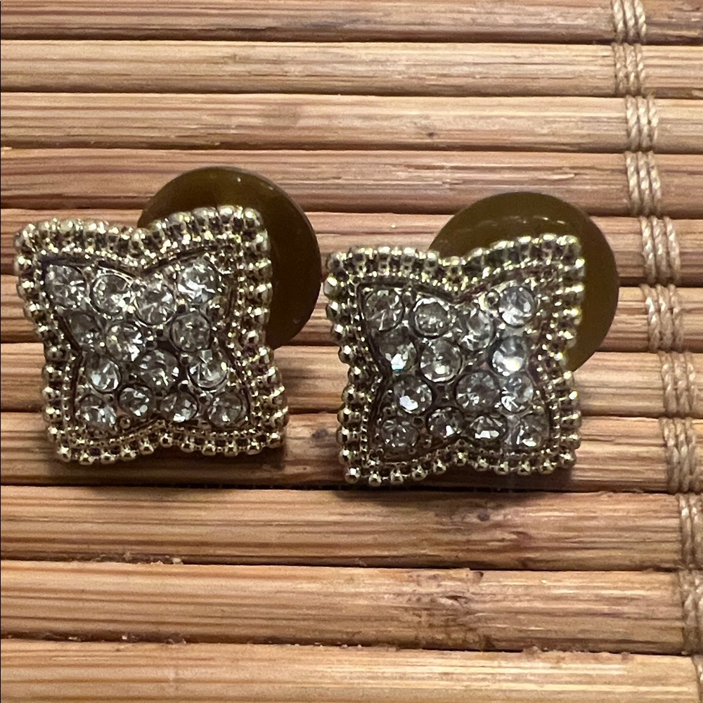 Vintage Monet Marcasite Stud Earrings